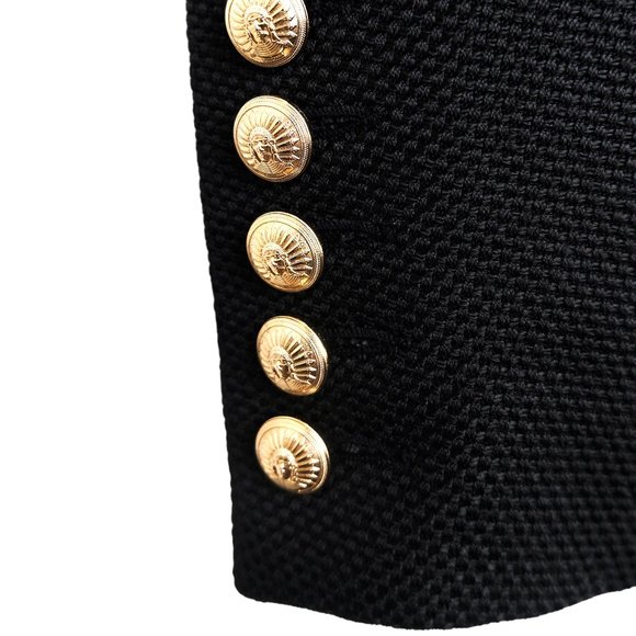 Balmain Gold Single Button Tuxedo Jacket - Picture 6 of 8